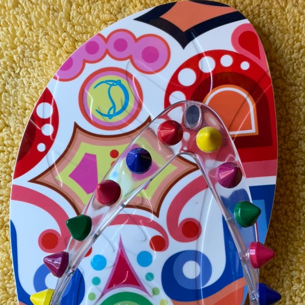 💚❤️ CHRISTIAN LOUBOUTIN LOUBI FLIP SPIKES DONNA - Picture 13 of 16